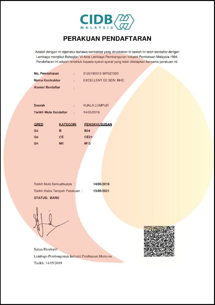 CIDB Excellent with Background